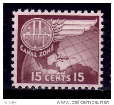 Canal Zone 1958 15 Cent  Air Mail Issue #C29 MH - Canal Zone