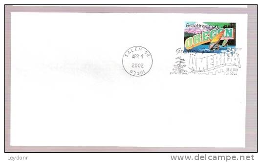 FDC Grettings From Oregon - 2002 - 2001-2010