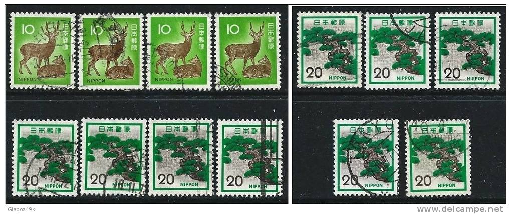 ● JAPAN 1971 / 72 - Daino / Pino - N.° 1033 / 34 Usati  - Cat. ? € - Lotto N. 107 /08 - Used Stamps