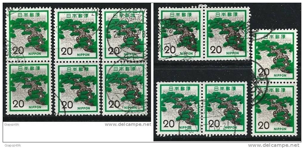 ● JAPAN 1971 / 72 - Pino - N.° 1034 Usati  - Cat. ? € - Lotto N. 109 /10 - Used Stamps