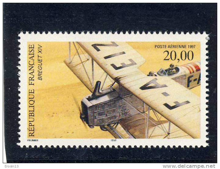 FRANCE -  1997 - P.A  N° 61** - Biplan Breguet XIV - Dentelé 13 X 13 1/4 - - 1960-.... Mint/hinged