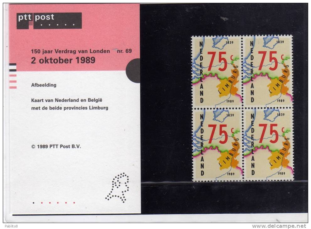 NETHERLANDS - PAESI BASSI - HOLLAND - NEDERLAND - OLANDA 1990 VERDRAG VAN LONDEN FOLDER MNH - Nuovi