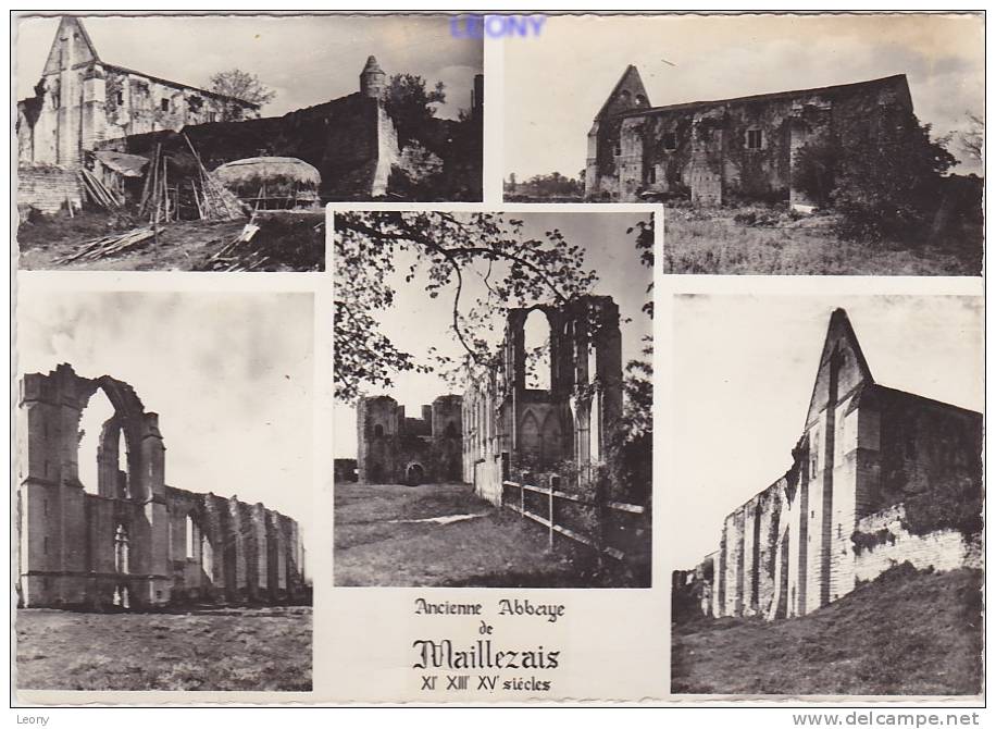 CPSM 10X15 De MAILLEZAIS (85) -  Ancienne ABBAYE - Vues Diverses - - Maillezais