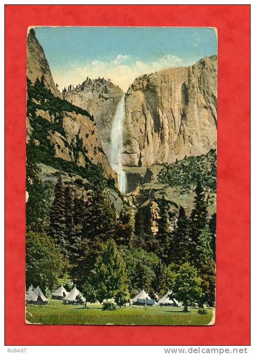 * GOVERNMENT CAMP YOSEMITE VALLEY, SHOWING YOSEMITE CALLS-CALIFORNIA-1911(Adressée En France,MALAKOFF) - Yosemite