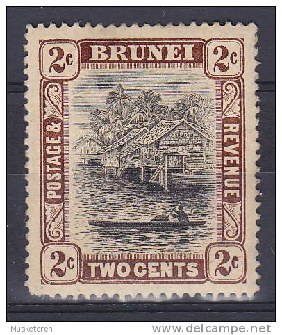 Brunei 1911 Mi. 16    2 C Pfahlbauten Wz. 1. MH* - Brunei (...-1984)