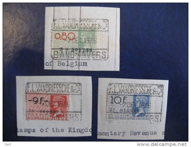 Drie Fiscale Zegels / 3 Timbres Fiscales - Stamps