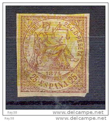 ERROR  2 CTS AMARILLO CALCADO SOBRE 25 CTS SIN DENTAR. MUY RARO. EDIFIL147* - Unused Stamps