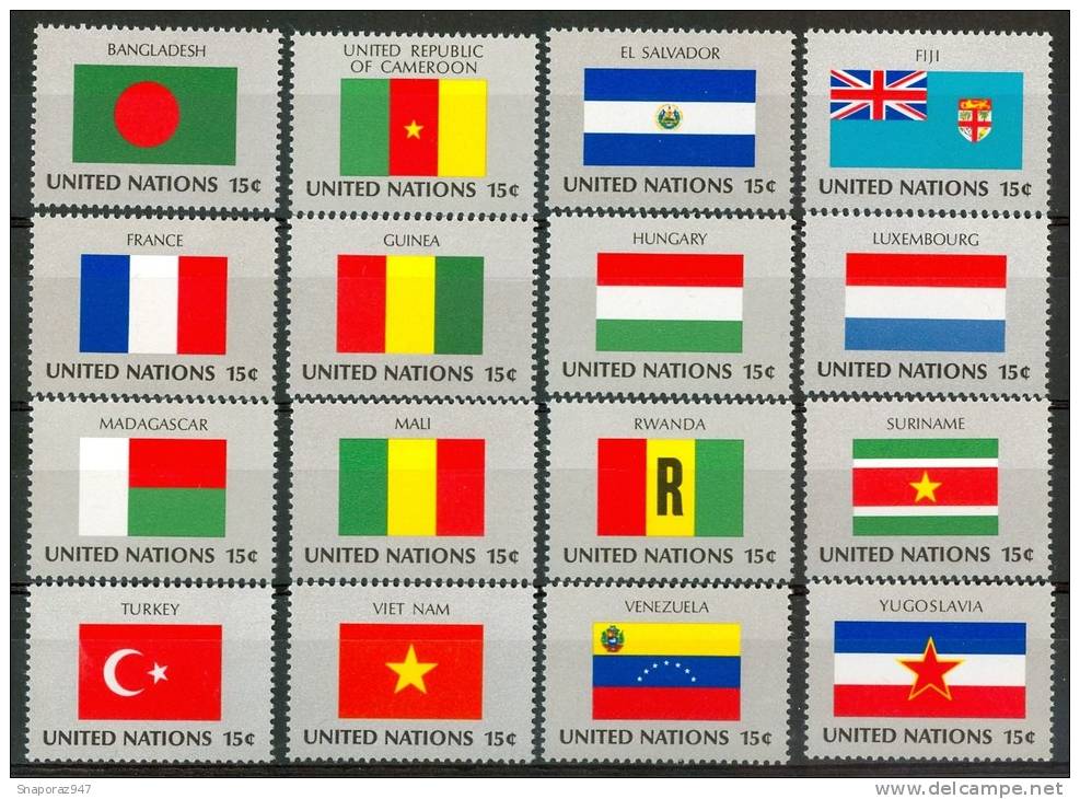 1980 Onu New York Bandiere Flags Drapeaux Set MNH** B550 - Stamps