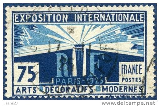 215  Exposition Des Arts Décoratifs 75c Bleu Foncé Et Bleu Oblitéré 117 1924 FS - Used Stamps