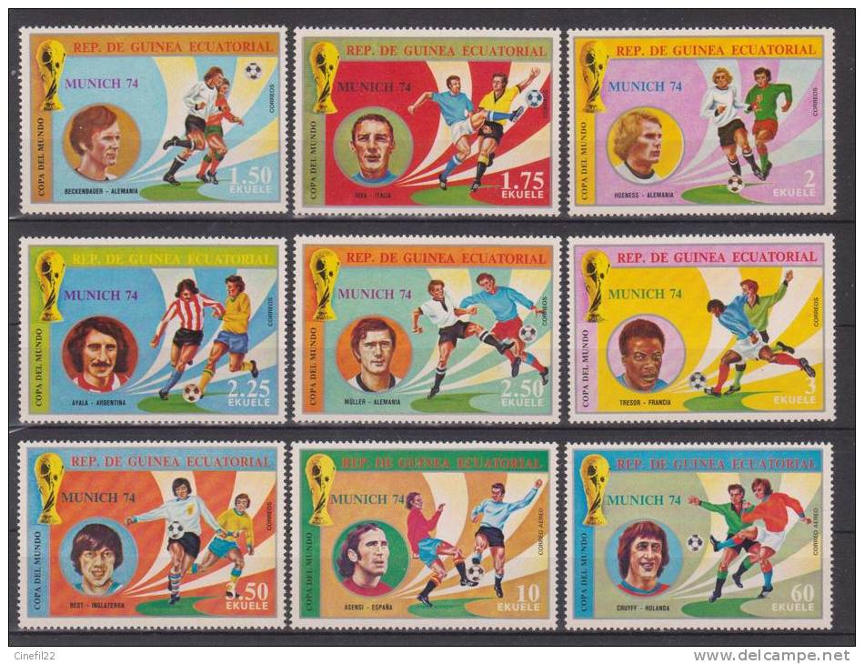 GUINEE EQUATORIALE, Munich 1974, Football, Joueurs Celebres, N° 45 + PA 30 ** - 1974 – Westdeutschland