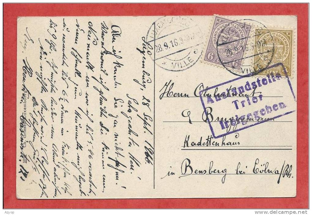 LUXEMBOURG - Cachet " Auslandstelle Trier Freigegeben " - Carte Postale PFAFFENTHAL - Maschinenstempel (EMA)