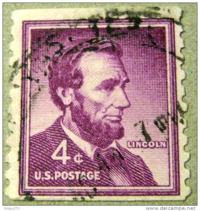 USA 1954 Abraham Lincoln 4c - Used - Sonstige & Ohne Zuordnung