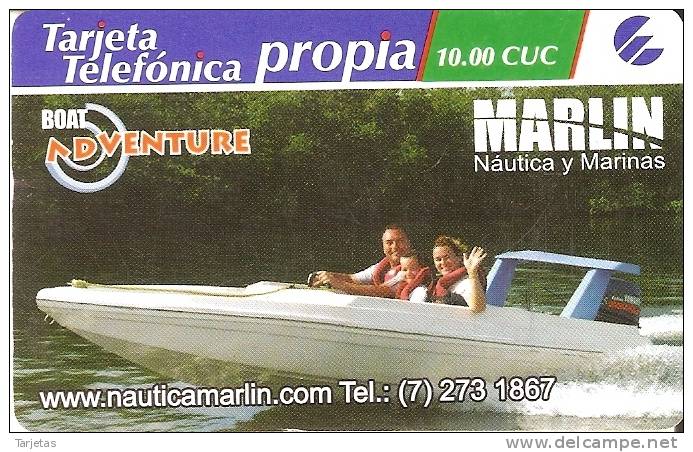 TARJETA DE CUBA DE BOAT AVENTURE - MARLIN-  CADUCIDAD 04/02/2010 - Cuba