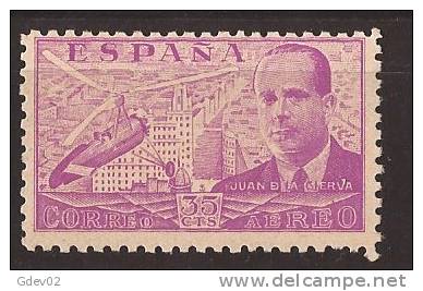 ES942-LA568TPRSC-CG.Spain Espagne.INGENIERO. JUAN DE LA CIERVA 1AUTOGIRO.1941/7. (942**) Sin Charnela MUY BONITO - Otros & Sin Clasificación