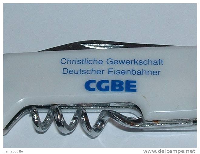 Tire Bouchon Décapsuleur Couteau - Christliche Gewerkschaft Deutscher Eisenbahner CGBE 1-03 - Destapador/abrebotellas