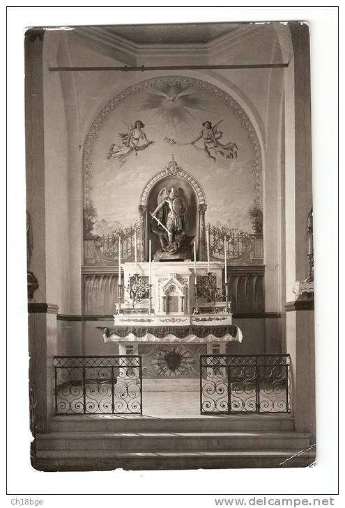 Carte Photo : Algérie - Kébir - Eglise Saint Michel : Intérieur - Autel Avec Statue De Saint Michel - Autres & Non Classés