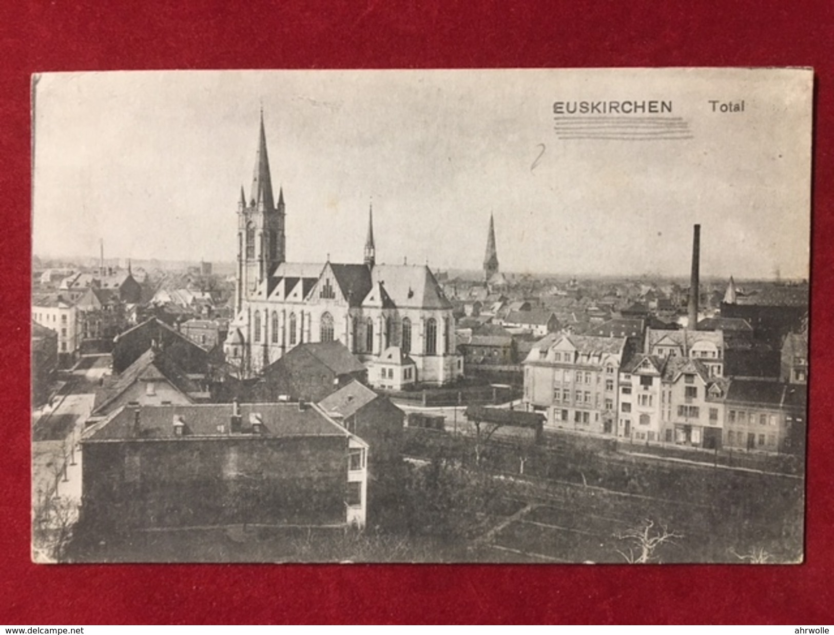 AK Euskirchen 1918 Feldpost Kirche Häuser Schornstein - Euskirchen