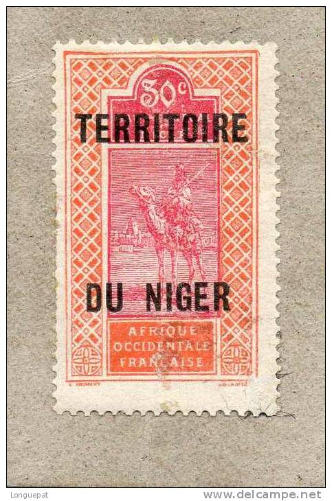 NIGER : Type Du Haut-Sénégal Et Niger De 1914-17 : Targui -  Surchargé" TERRITOIRE Du NIGER" - Ungebraucht