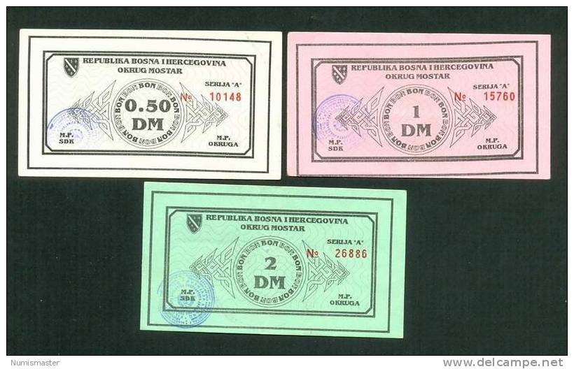 RRR , BOSNIA WAR TIME BANKNOTE , JABLANICA ND (1993) , ALL 3 BANKNOTE - Bosnien-Herzegowina