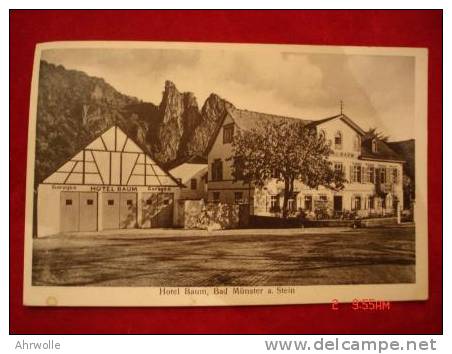 AK Bad Münster Am Stein Hotel Baum Ca. 1940 - Bad Muenster A. Stein - Ebernburg