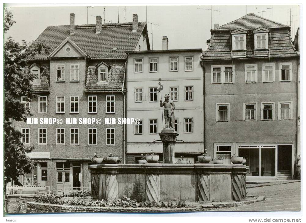 „ Pössneck, Marktplatz Und Mauritiusbrunnen“  Um 1970/1980 Ansichtskarte,  Ungebrauchte Karte - Pössneck