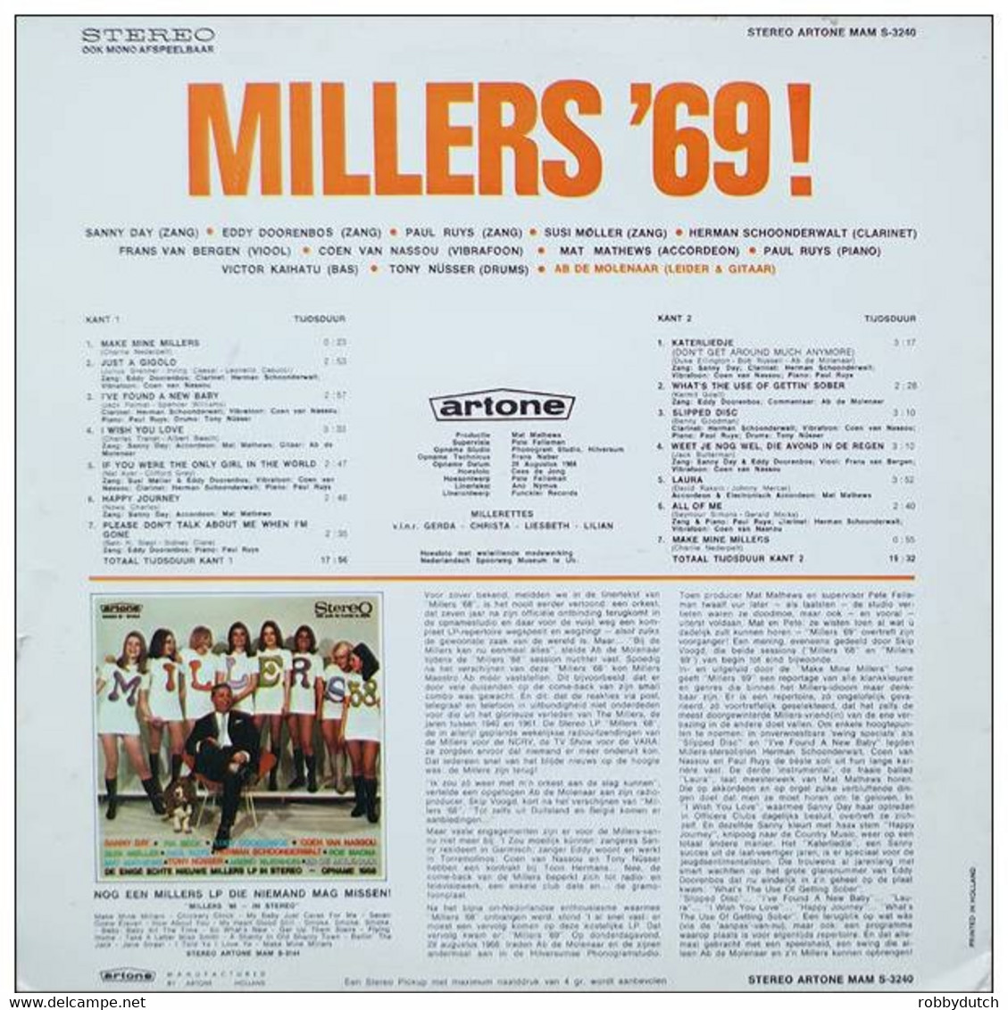 * LP *  THE MILLERS - MILLERS '69! (Holland 1968) - Jazz