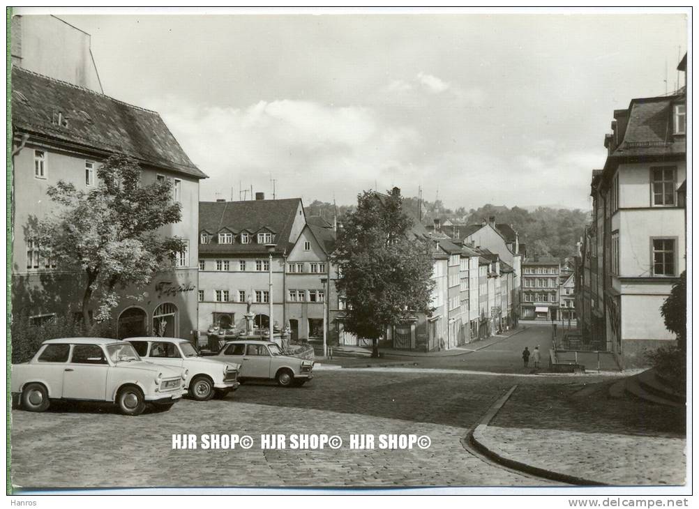 „ Pössneck, Marktplatz Und Schuhgasse“  Um 1970/1980 Ansichtskarte,  Ungebrauchte Karte - Poessneck