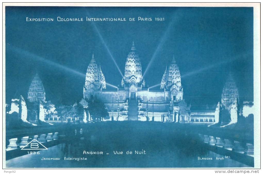 Cpa Exposition Coloniale Internationale De Paris 1931 ANGKOR  La Nuit (10.38) - Expositions