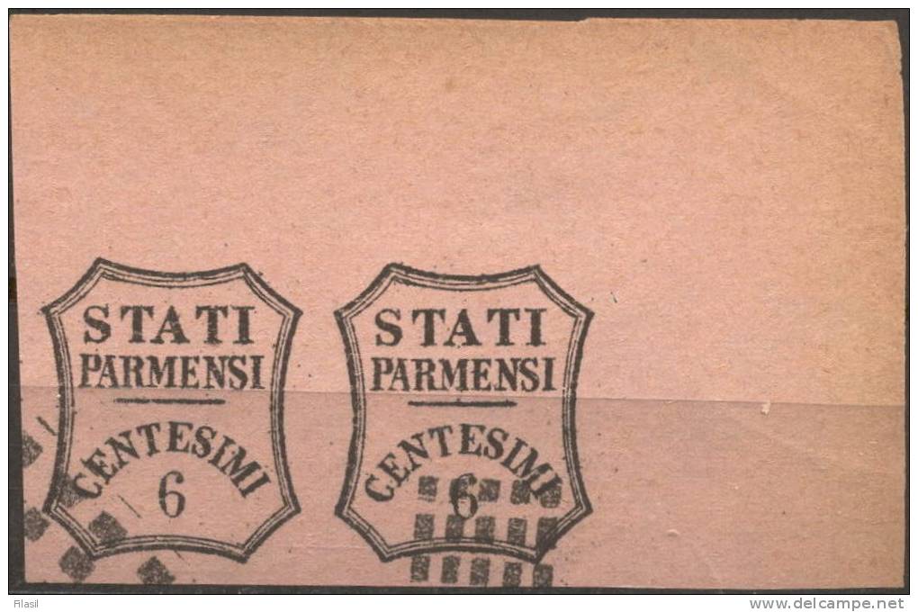 SI53D Italia Italy PARMA 6 C. FALSI SPIRO FORGERY FALSH OLD ITALIAN STATES - Parma