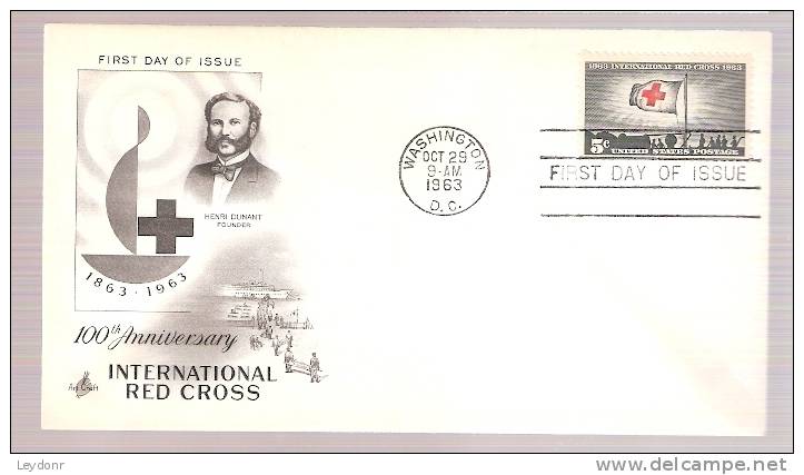 FDC 100th Anniversary International Red Cross  - Scott # 1239 - 1961-1970