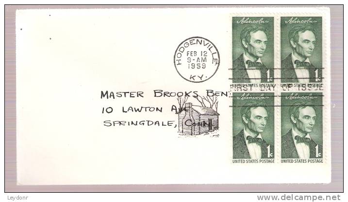 FDC Abraham Lincoln 1959 - 1951-1960