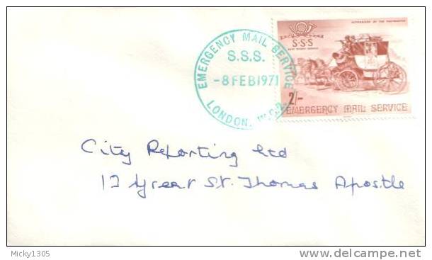 Großbritannien / United Kingdom - 1971 Streikpost / Strike Mail Authorised Service (B910) - Local Issues