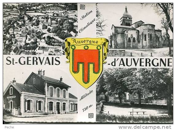 N°20134 GF-cpsm St Gervain D'Auvergne -multivues- - Saint Gervais D'Auvergne