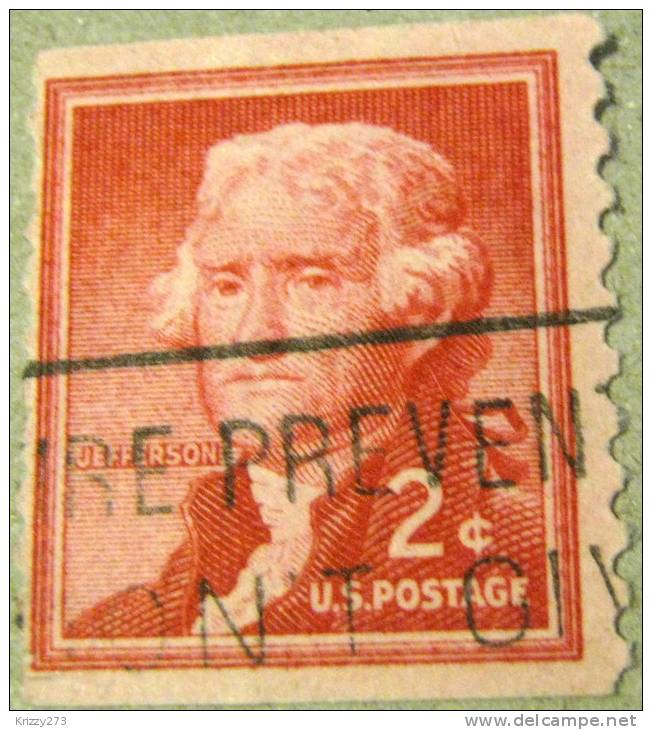 USA 1954 Thomas Jefferson 2c - Used - Sonstige & Ohne Zuordnung