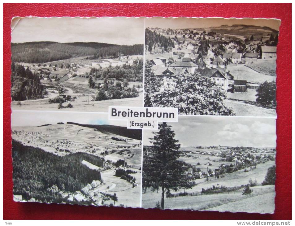ALLEMAGNE - BREITENBRUNN ( ERZGEB ) - CARTE MULTI VUES - PHOTO : GÔRG , JOHANNGEORGENSTADT .+ TIMBRES.... - Breitenbrunn