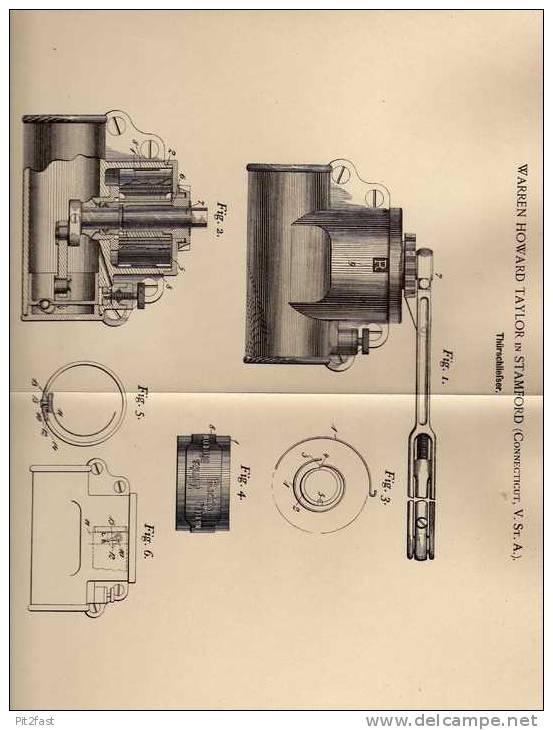 Original Patentschrift - W. Taylor In Stamford , 1900 , Türschließer , Tür !!! - Architecture