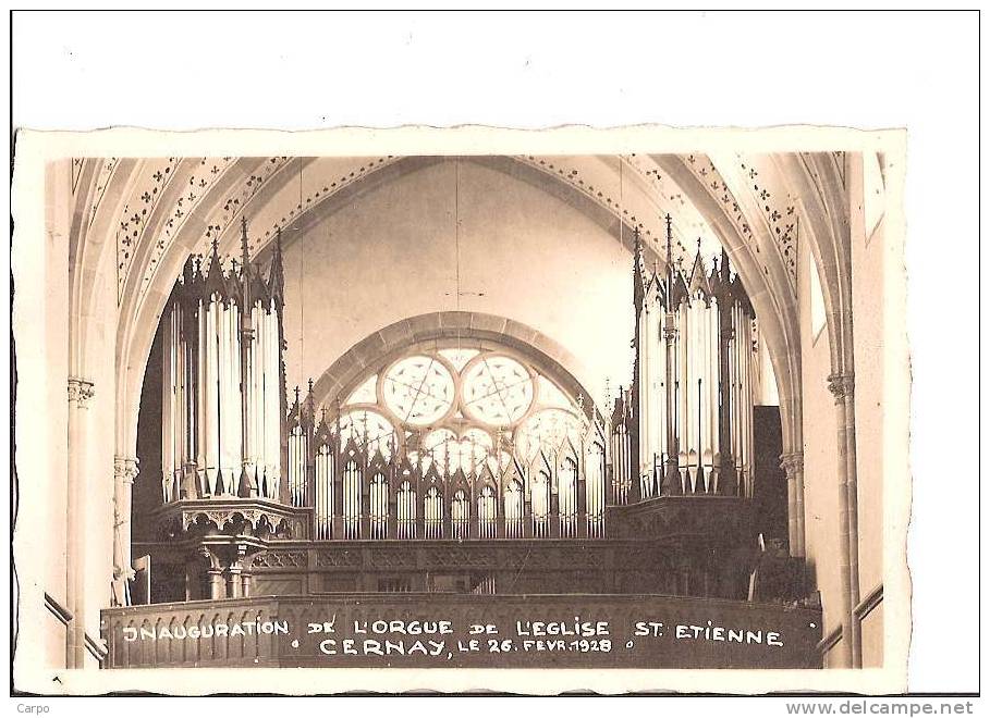 CERNAY, Le 26. Févr. 1928 - Inauguration De L'Orgue De L'église St. Etienne. - Cernay