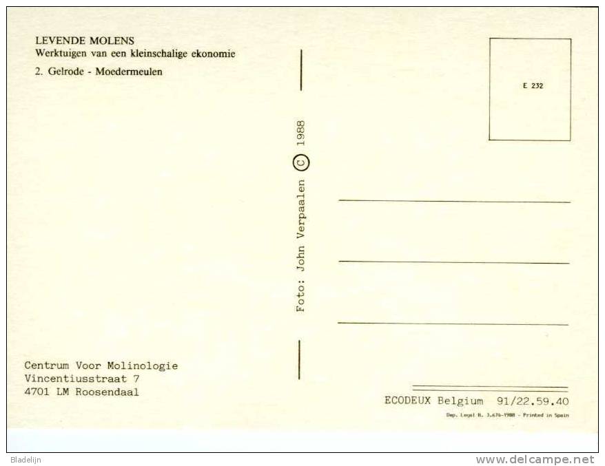 GELRODE Bij Aarschot (Vlaams-Brabant) - Molen/moulin - Moedermeule Opgezeild En In Werking (1988) - Aarschot