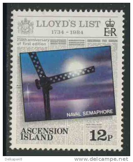 Ascension 1984 Mi 360 YT 357 Sc 351 ** Naval Semaphore - "Lloyd's List"- Newspaper / Schiffsnachrichtenblatt - Ascensione