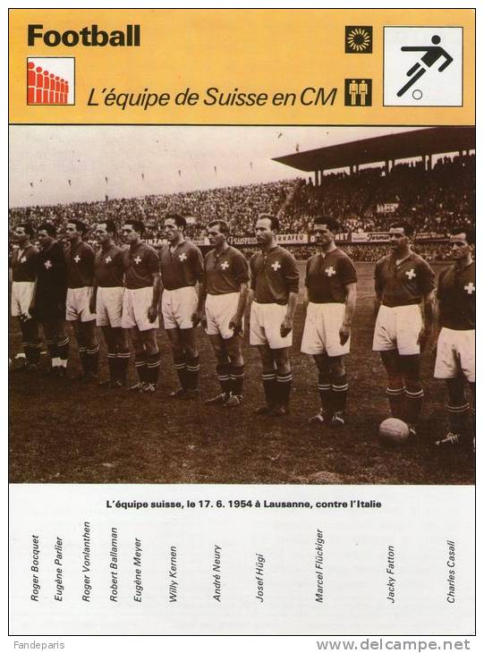 SPORTS  *** FOOTBALLL ***   EQUIPE DE SUISSE - Sport