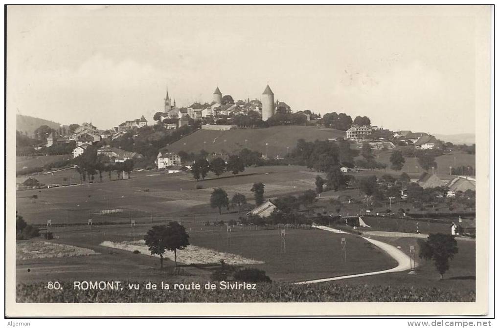 3705 -Romont Vu De La Route De Siviriez - Siviriez