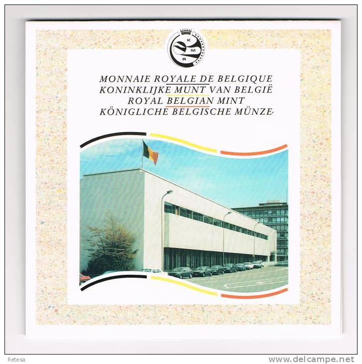 BELGIE  M/MS14  MUNTENSET  MUNTGEBOUW  EN NIEUWE LOGO  1989 - FDC, BU, BE & Muntencassettes