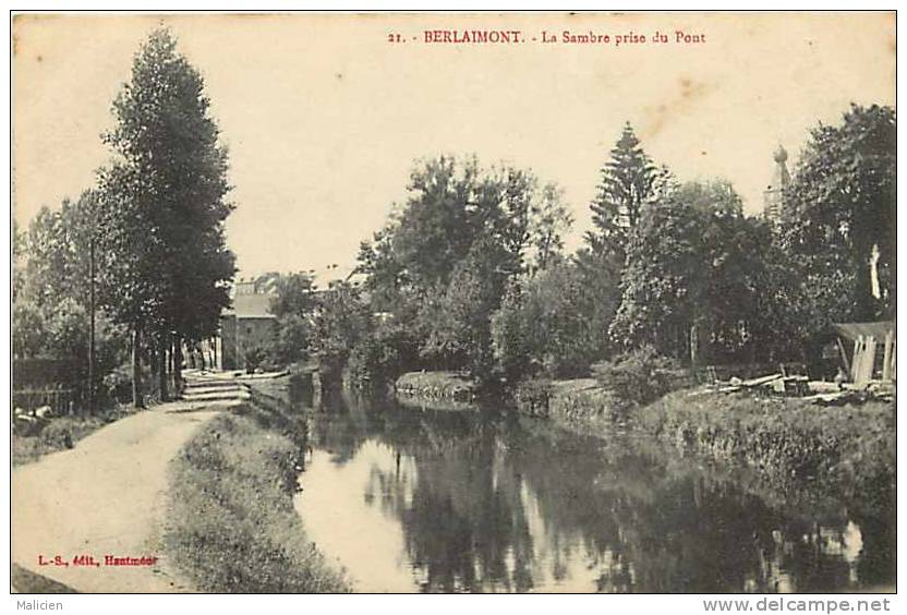 Nord - Ref A206- Berlaimont - La Sambre Prise Du Pont  - Carte Bon Etat   - - Berlaimont