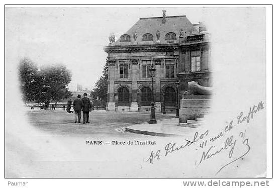 Paris   Place De L'Institut Carte 1900 - Piazze