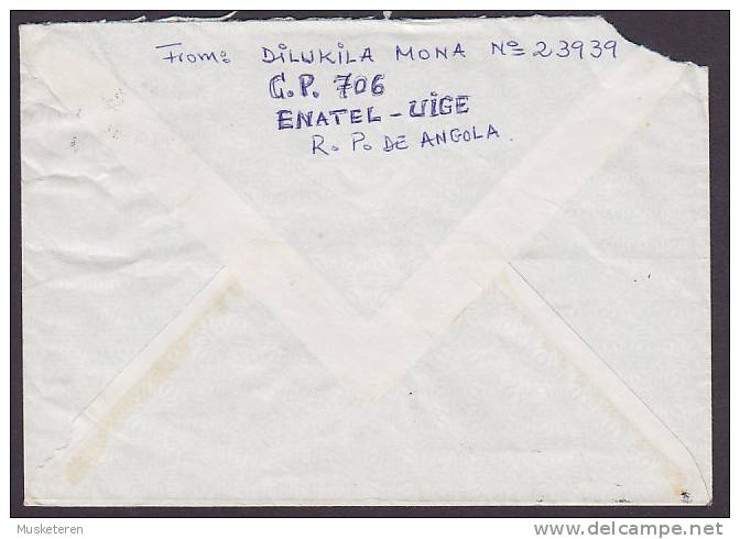 Angola Airmail Par Avion Label UIGE 1985 URGENTE Cover To MORSBACH - STEINMELHAGEN Germany - Angola