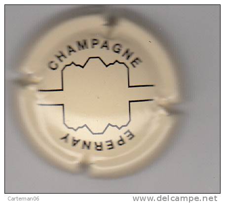 Capsule De Champagne - Epernay Crème Et Noir - Epernay