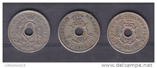 BELGIQUE - 10 Cts 1905 (2) + 1921 - 10 Cents