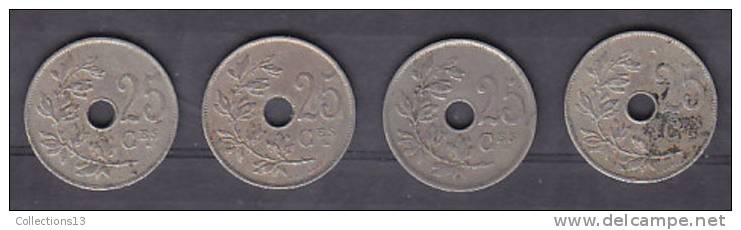 BELGIQUE - 25 Cts - 1921(2) - 1923 - 1928 - 25 Cents