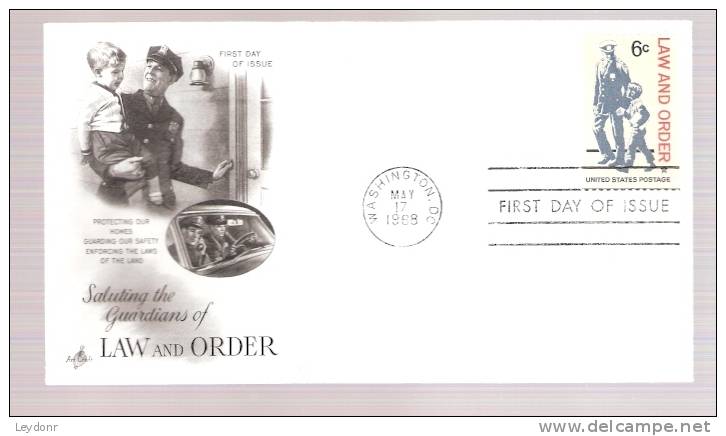 FDC Law And Order  - Scott # 1343 - 1961-1970