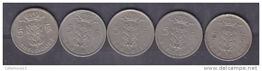 BELGIQUE - 5 Francs (5 Pieces) 1949(3)-1950-1963 - 5 Francs